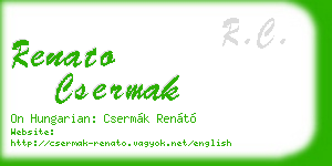 renato csermak business card