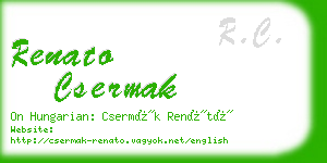 renato csermak business card